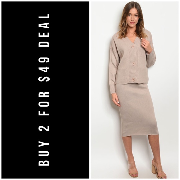 January Summer Dresses & Skirts - ❄️OATMEAL SKIRT SET